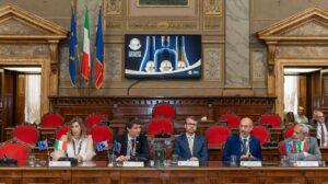 Un momento della cerimonia di premiazione al Concours Mondial de Bruxelles a Roma